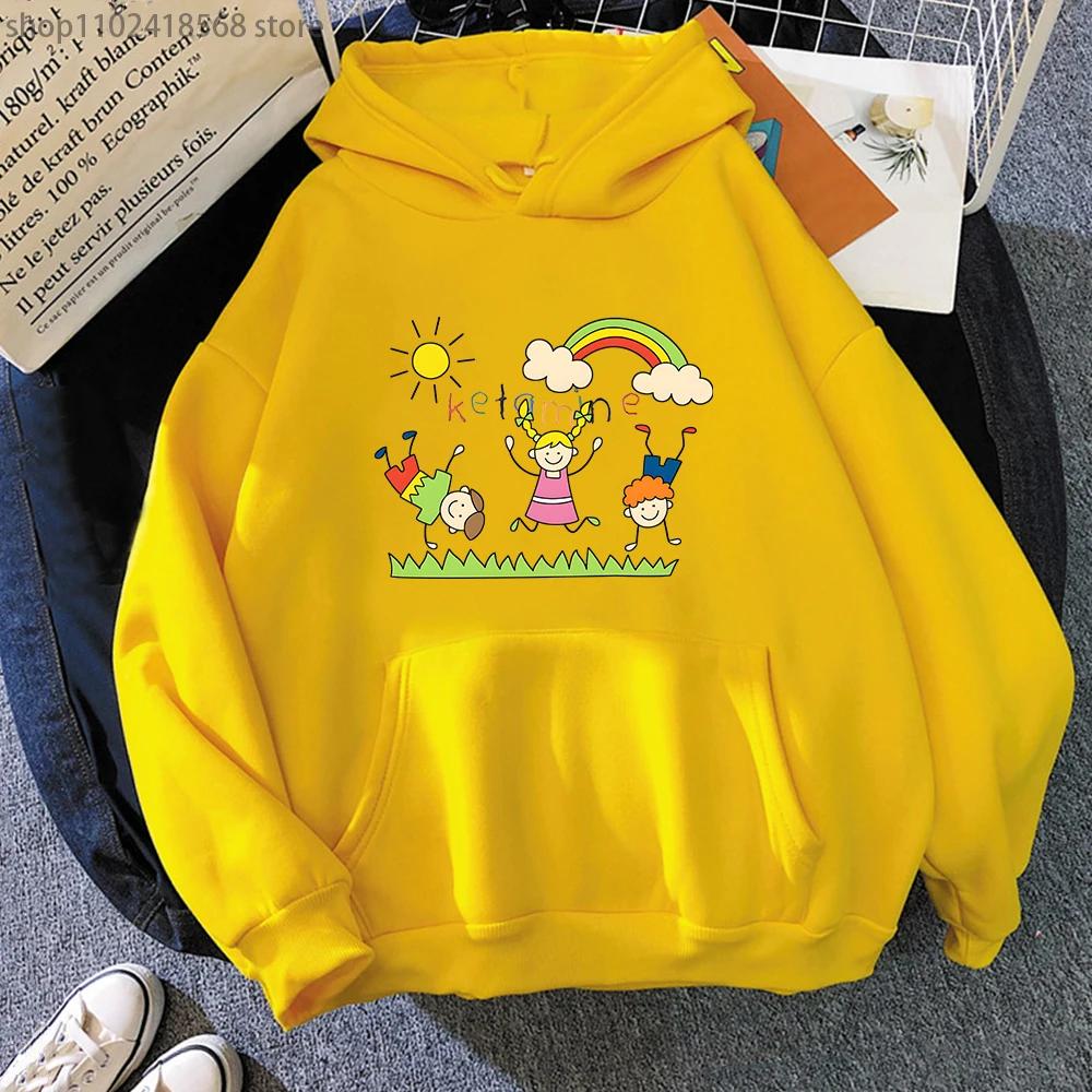 KETAMIN Hoodies Pferd Y2k Grafik Sweatshirt Übergroße Streetwear für Damen/Herren Kleidung Harajuku Retro Kleidung