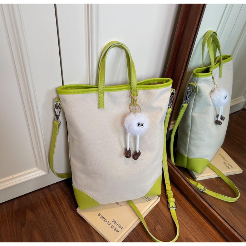 

Мода и досуг большая вместимость новая летняя простота для поездок трендовая наплечная сумка-тоут женская зелёный