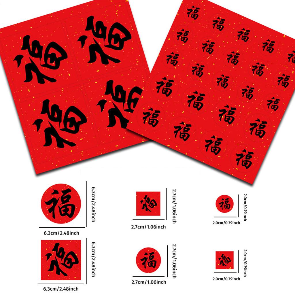 Adesivos Chineses Festival da Primavera Caractere Fu Adesivos Decorações Ano Novo Chinês Para Festa de Festival Casamento Parede Porta Janela