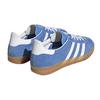 adidas Scarpe da Ginnastica Basse Originali Gazelle Indoor in Pelle Scamosciata alla Moda Casual Unisex Blu Bianco Marrone HQ8717