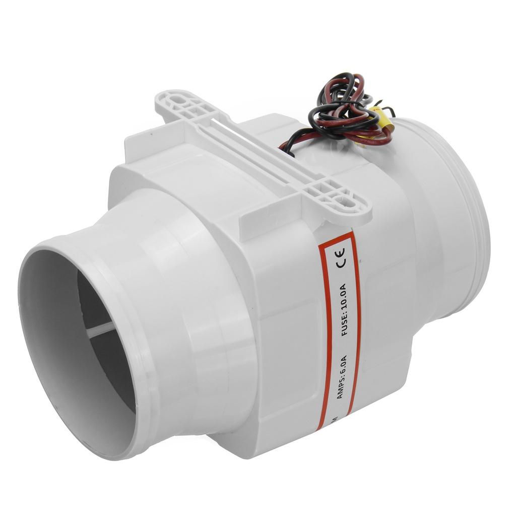 12V 4Inches 270CFM Straight Barrel Exhaust Fan RV Yacht Battery Ventilation Exhaust Fan Boat In-line Blower Fan