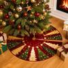Fabric Christmas Tree Base Cover Round Shape Round Tree Skirt  Holiday Home Decor