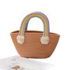 Sunflower Cotton Rope Handbag, Cloud Rainbow Design – Perfect for Birthdays & Parties.