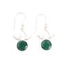 Green Onyx Gemstone Handmade 925 Sterling Silver Jewelry Dangle Earrings 1.63" EE-152-17
