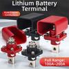New All Copper Lithium Battery Terminal High Current Black Red Battery Connector 100A/120A/150A/200A Copper Terminals