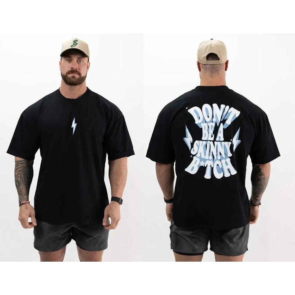 Gym Men's T-Shirt Thavage Muscular Men CBUM 100 Cotton Gym T Shirt Fitness Joggers Pure Tee Shirt Summer Women Tshirt Streetwear