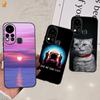 For Infinix Hot 11s Case Back Cover Clear Cute Cat Black Soft Silicone Coque For Infinix Hot11S Hot 11S Phone Case Bumper Fudna