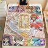 Cardcaptor Sakura splicingPrint Flannel Blanket, High Quality Comfortable for All Seasons, Home Decor, Warmth and Comfort