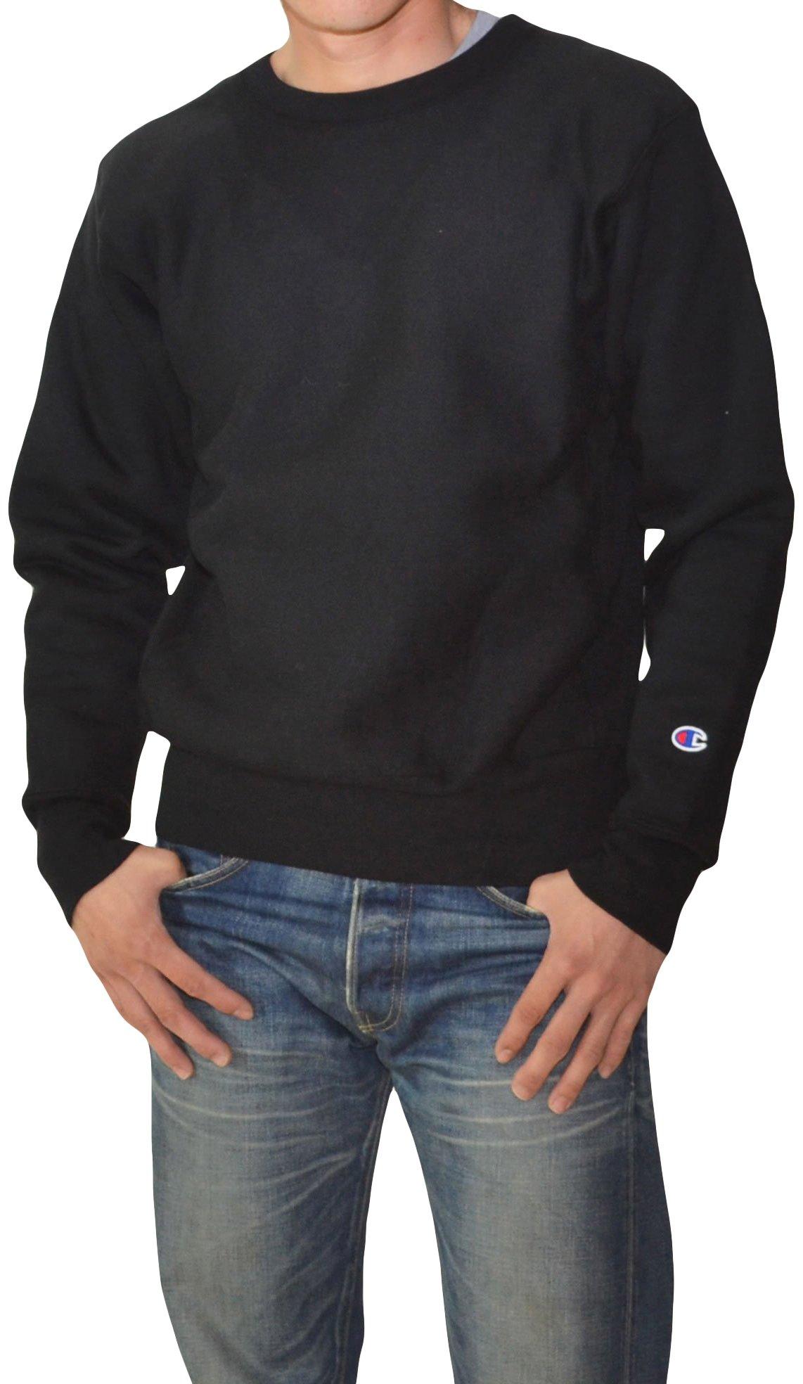 

Champion Reverse Weave Crew Neck Made in Size M to Japanese size Sweatshirt, USA, C5-U001, Men s, Black, (equivalent M) чёрный