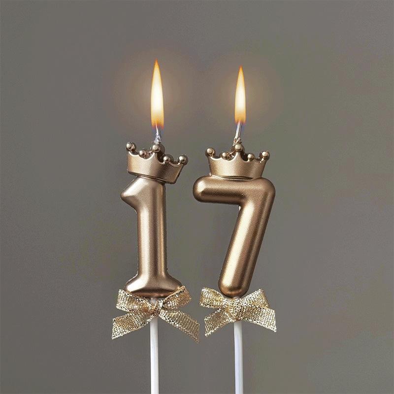 Cute Bowknot Dessert Cake Candle Decoration for Birthday Parties