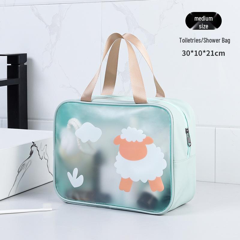 Borsa da Toilette e Trucco Portatile di Grande Capacità per Esterno, Spiaggia, Yoga e Fitness con Separazione Umido-Secco