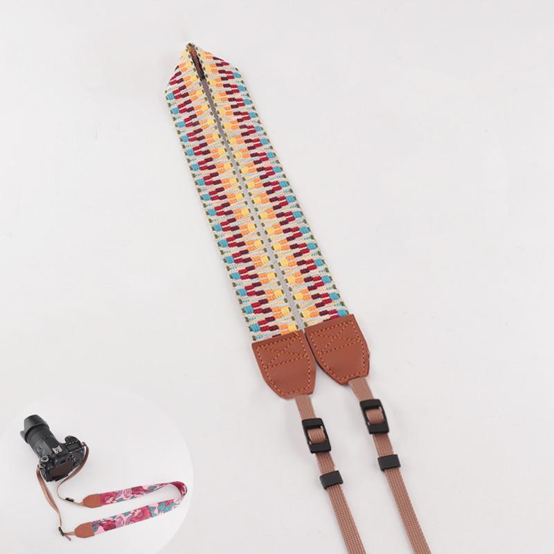 

Красочный винтажный ремень на шею/плечо для камеры в стиле хиппи, прочный хлопок для Canon Nikon для Sony, ремень для зеркальной/цифровой камеры