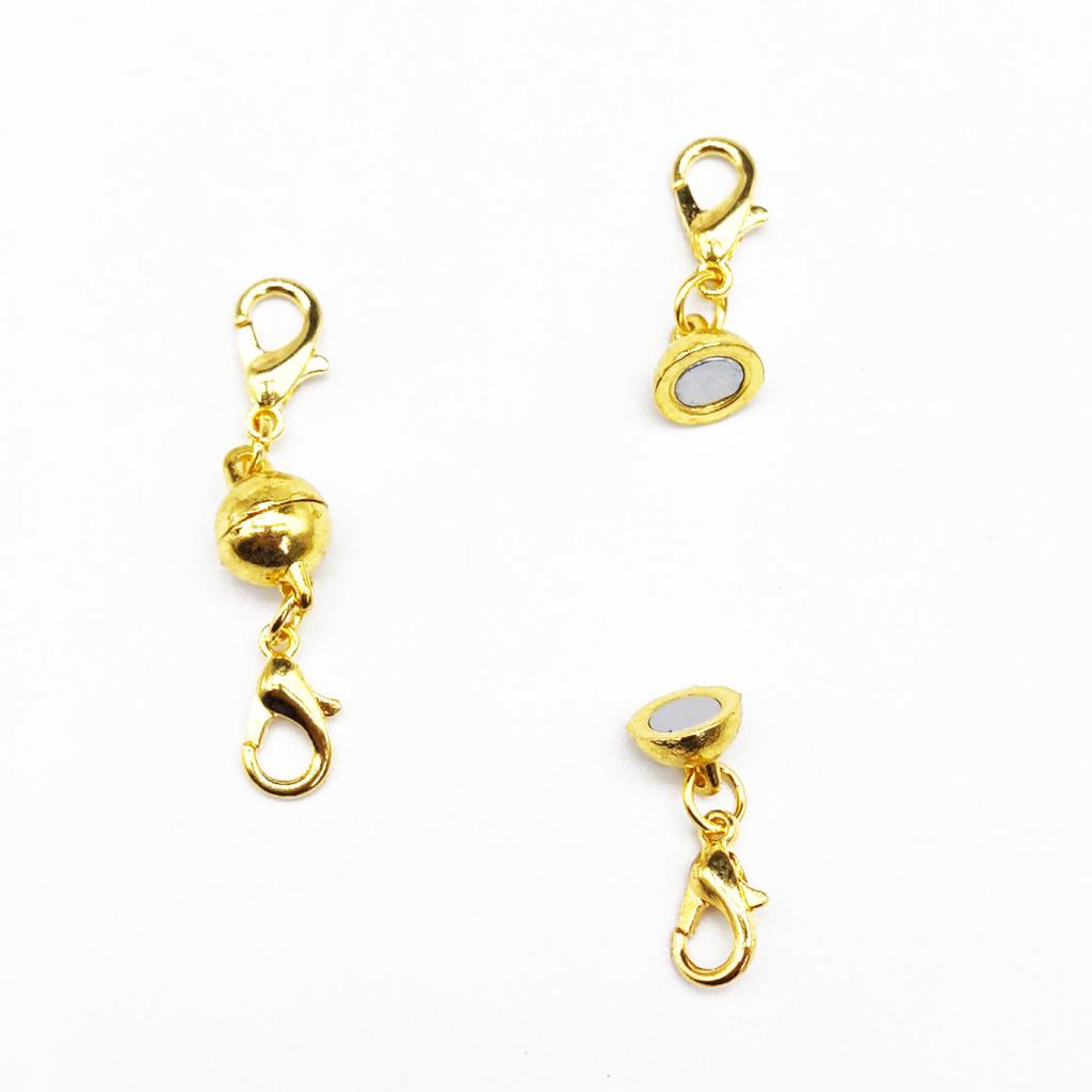 Glossy Round Magnetic Clasp for Bracelets, Necklaces, and Earrings