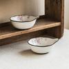 Cherry Blossom Ceramic Flavor Dish Household Spit Bone Dish Practical Single Handle Flavor Dish Restaurant Japanese Small Dish Tableware Dish