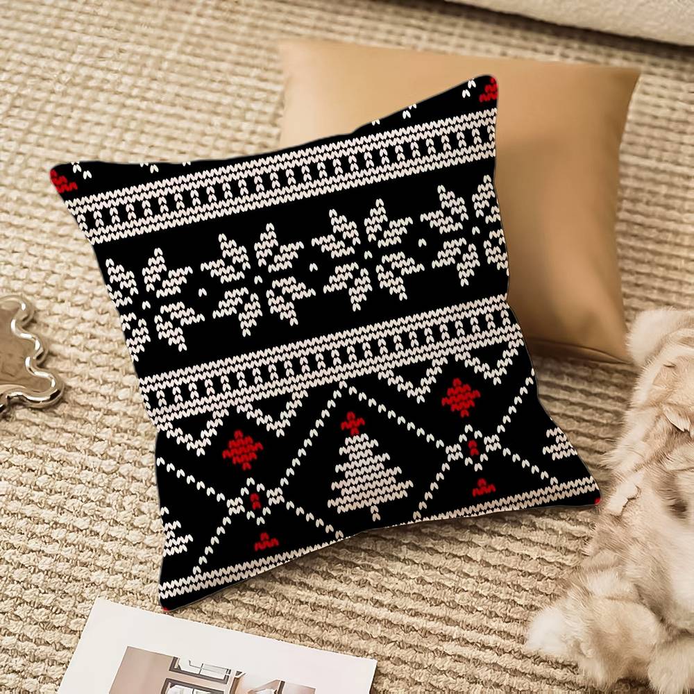 Рождественская наволочка «Снежинки» Защита от пылевых клещей Невидимая молния Диван-кровать 12x12Inch