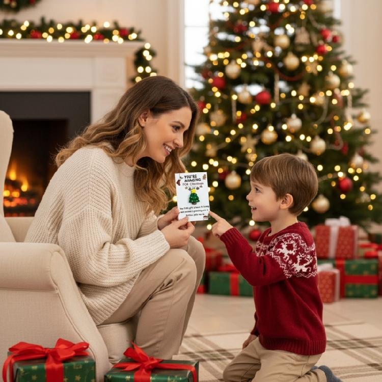 Liten Kramficka Jul Liten Helgstämning Prydnad Tomte Kram Med Värmande Kort För Festgåvor