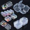 5/20 ST Mini Plastförvaringslåda Transparent Smyckesförvaringslåda Behållare Bärbar Örhänge Ring Öronproppar Förpackning Förvaringsfodral