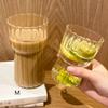 1pc-Glass Cup Heat-resistant Drum Water Dispenser Transparent Tea Juice Milk Coffee Cup Household Water Cup