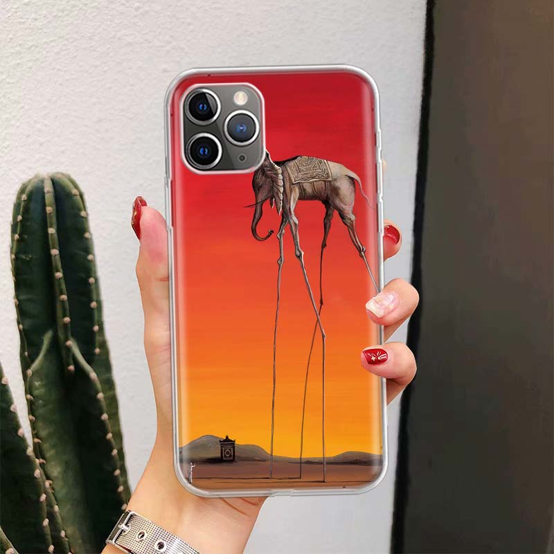 Salvador Dali Art For iPhone 17 Air 16 15 14 Plus 13 Mini 12 11 Pro Max Phone Case 16E 7 Print 8 SE Fundas Cover Soft Coque 16 1
