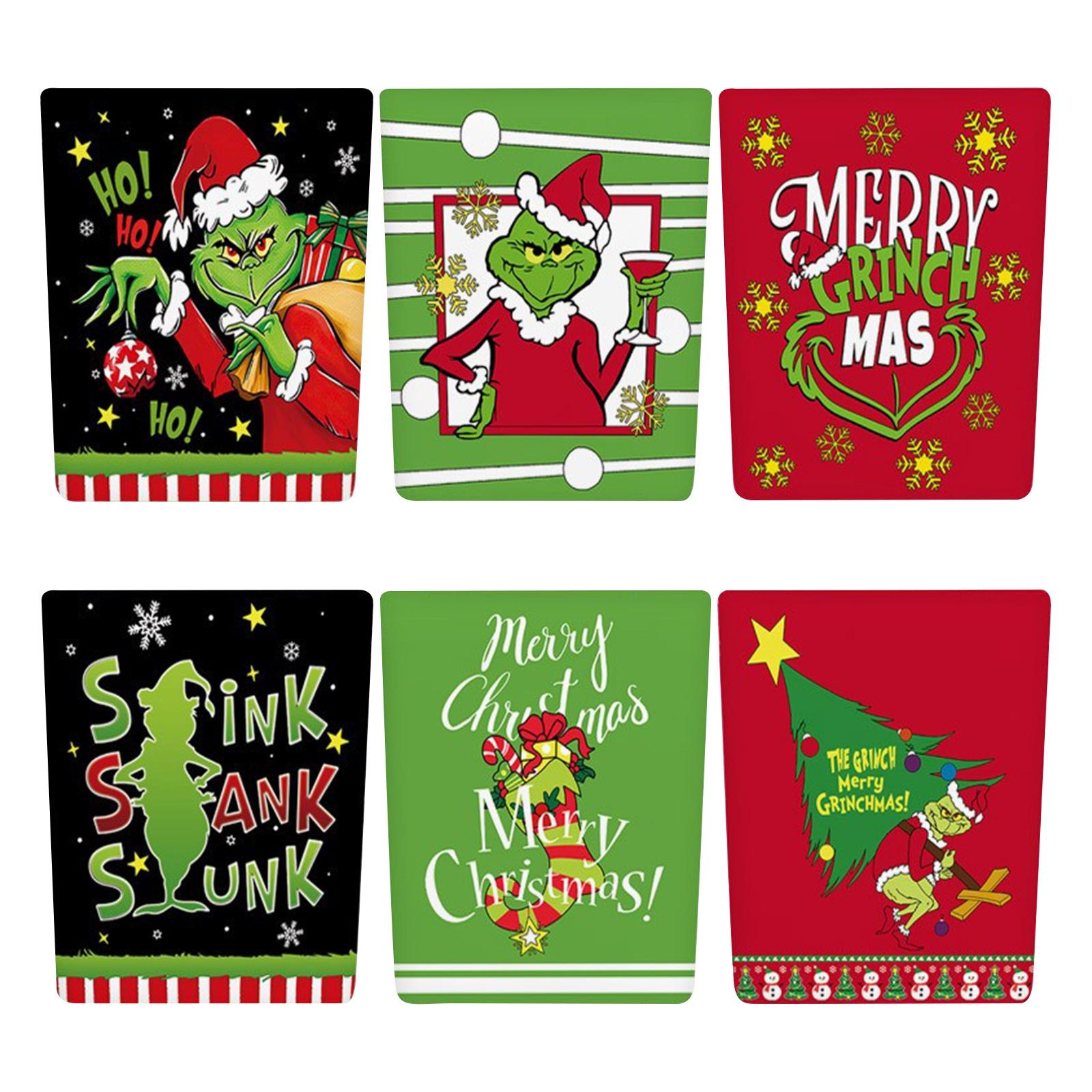 

6pcs Christmas Chair Back Covers Gnome Chair Covers Xmas Dining Chair Covers For Home Kitchen Dining Room Decor,Not Elastic,19.6in*23.6in One Size