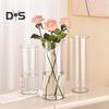 Vasă cu flori cilindru transparent pentru petrecere de nuntă, masă centrală, suport hidroponic pentru flori, decorare pentru containere transparente pentru plante