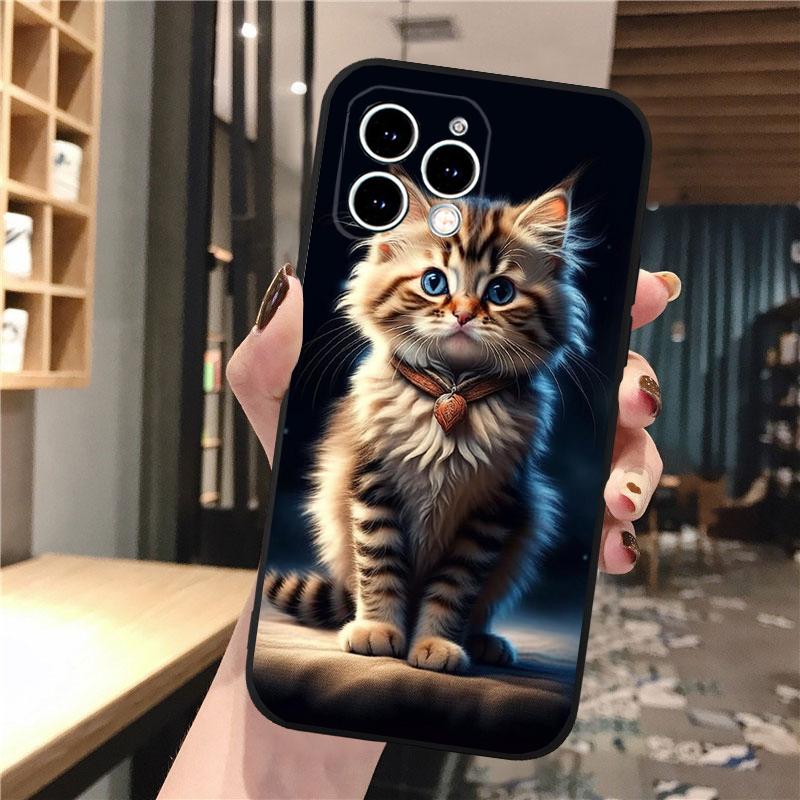 Cute baby kitten Cat Phone Case For iphone 17 Pro Max Air 16 15 14 13 Pro Max 15 16 Pro 15Plus Shell