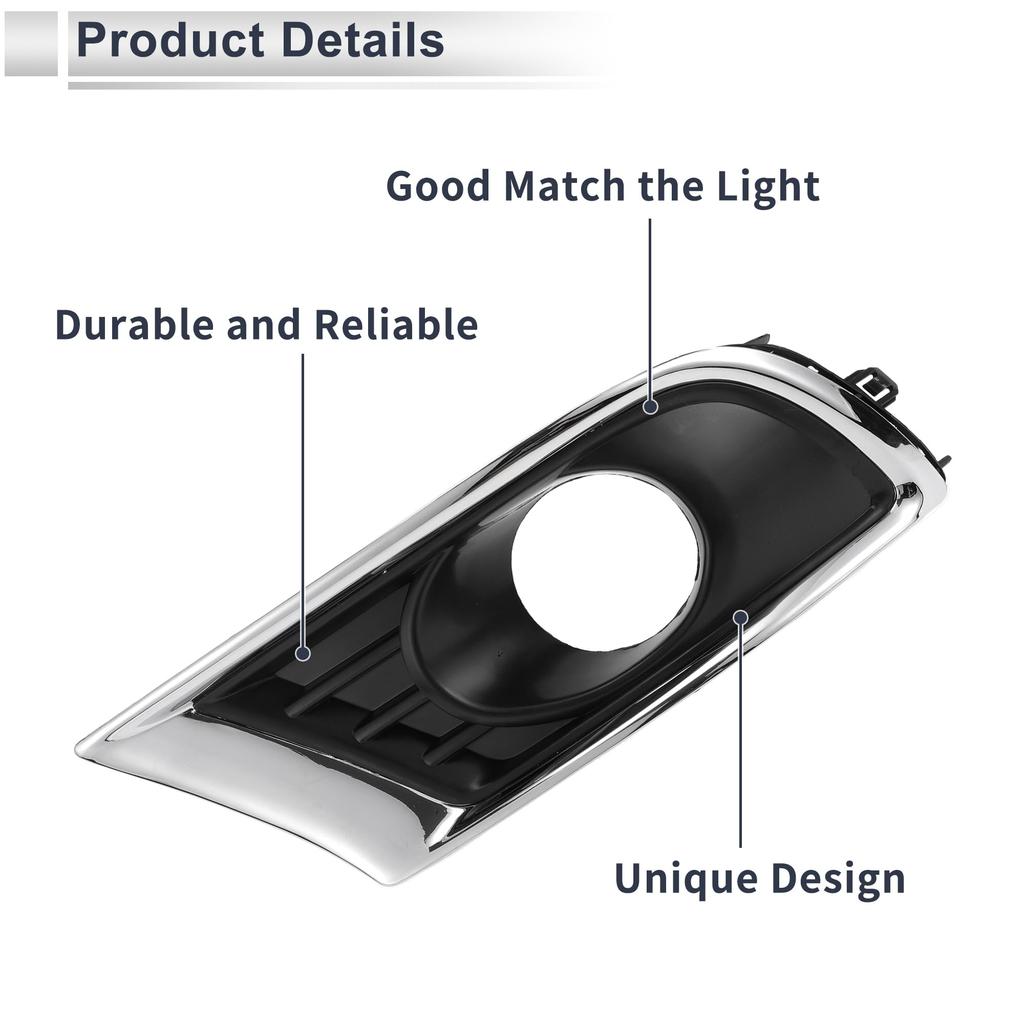 RATCHROLL Front Left Fog Light Grille for Toyota Camry Front Lower Bumper Fog Light Cover Part Number 1 Piece 2009-2011, Insert, 5204006110, ABS,