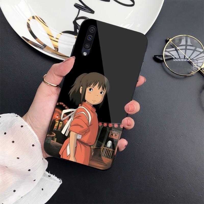 

Чехол для телефона Spirited Away для Samung A32 A51 A52 NOTE 10 20 S10 S20 S21 S22 Pro Ultra Black PC Glass Phone Cover Samsung Note10Pro
