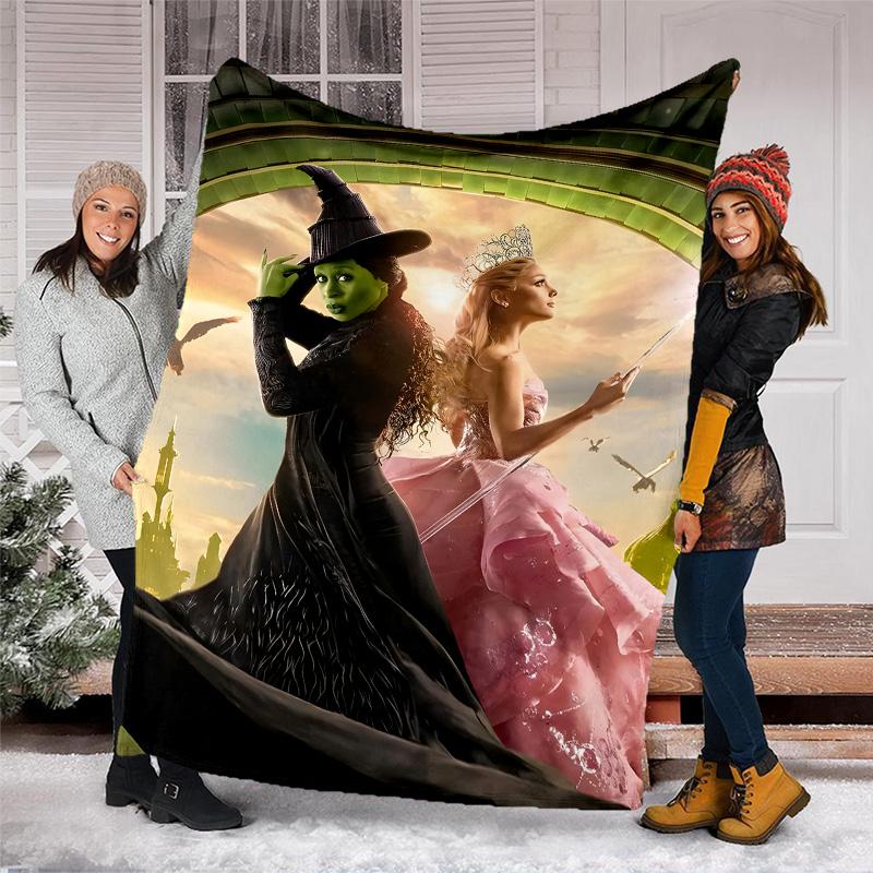 1pc The Wizard of Oz1 Theme Blanket - Digital Print, Polyester, Cozy for All Seasons, Perfect for Outdoor, Camping, and Travel