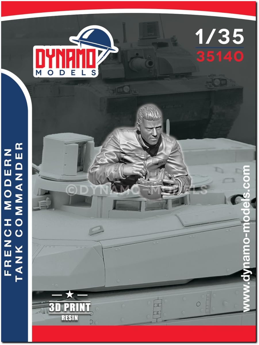 

Dynamo Models 1/35 Modern French Tank Commander 3D Printed Resin Kit DYN35140 (Person)