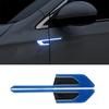 Blue Reflective Sticker Carbon Fiber Car Side Fender Warning Decal Accessories