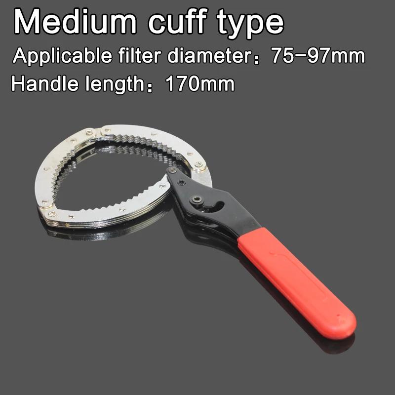 8/12 Tommer Justerbar Belte mansjett Oljefilternøkkel Fjerningsverktøy Kjedetype Lastebilreparasjonsverktøy Tung skiftenøkkel