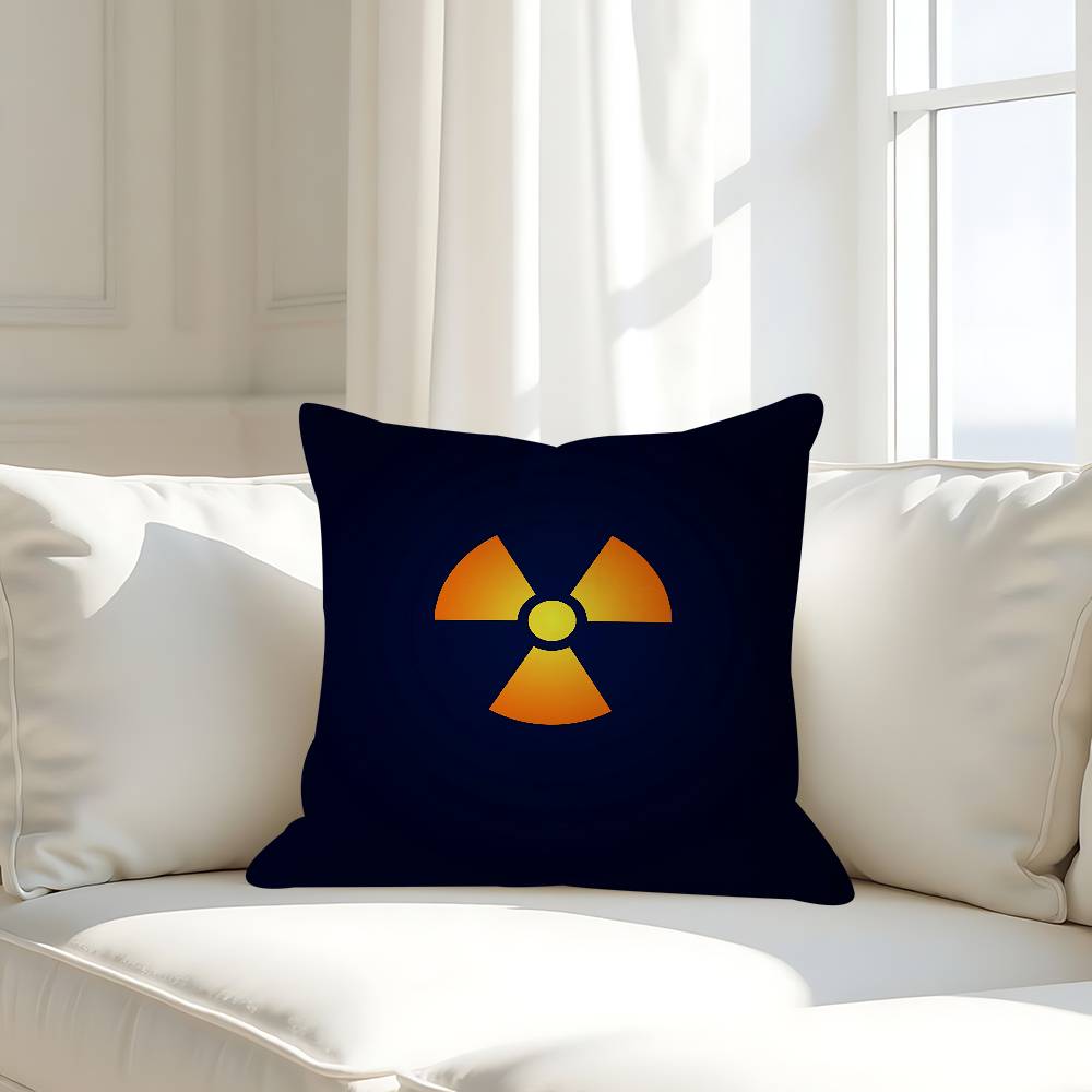 Creative R-Radiation Logo Personalized Picture Text Home Decorative Pillows Household Gifts 45x45cm