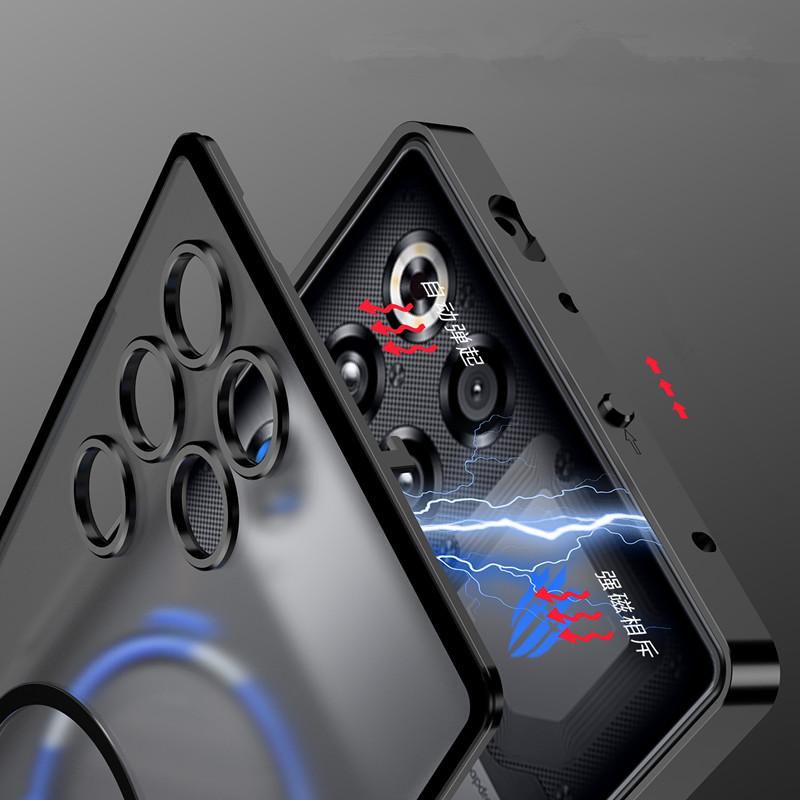 Luxury Phone Case for RedMagic 11 Pro+ Red Magic 11 Air Anti-drop Alloy Frame Transparent PC Back Cover