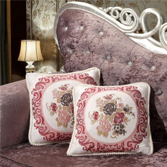Washable Cushion Covers European-style Printed Sofa Pillowcase Cover for Living Room Car Pillow Cushion Lumbar Support Cover Removable