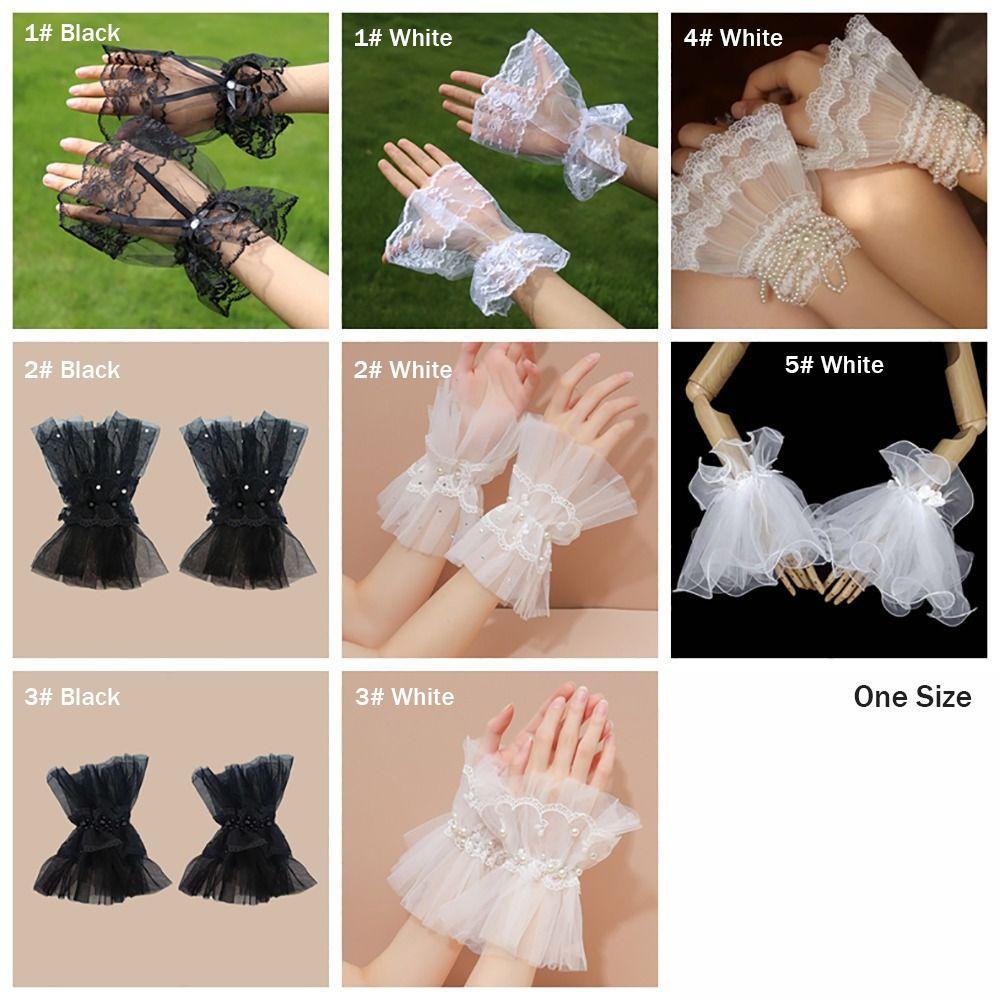 Detachable Lace Ruffled Wrist Comfortable Fake Sleeves Cuffs  Daily Accessory