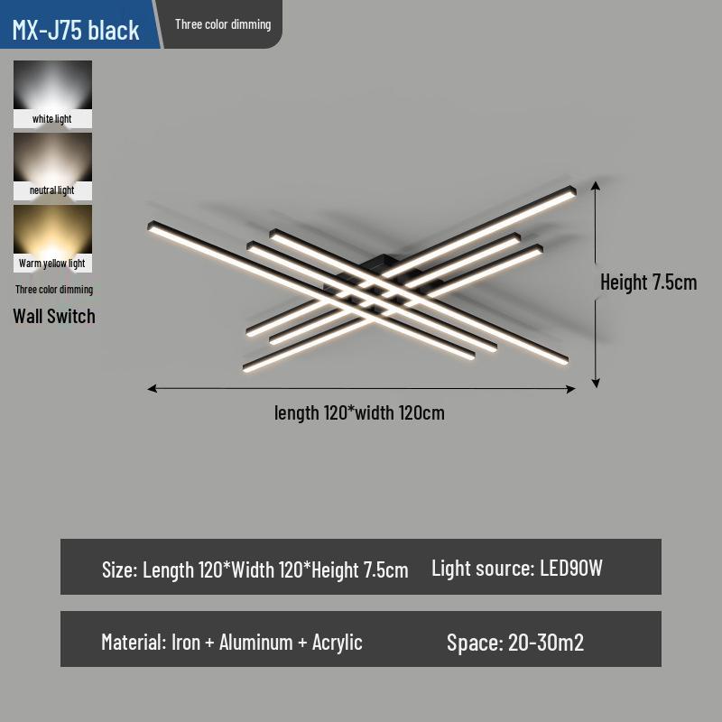Modern Minimalist LED Ceiling Light for Living Room, Bedroom, and Study