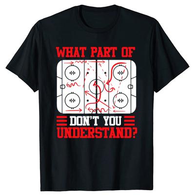 Lustiges Was verstehst du nicht am Hockey? Hockey Spieler T-Shirts Herren Mode Lässiges T-Shirt 100 Lockeres Übergroßes T-Shirt