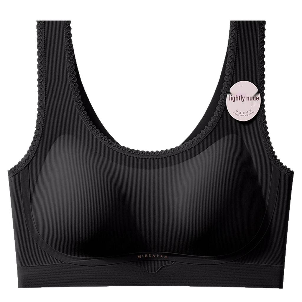 Women's Push-Up Camisole Bra: Seamless, Anti-Sagging, Comfortable Side Support for Spring & Summer.