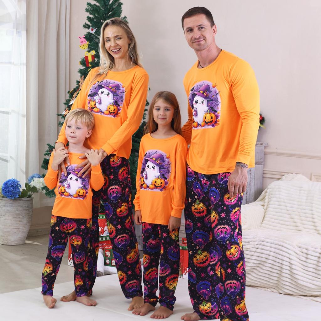 Prints Family Matching Long Sleeve Tops+Pants Set Family Matching Sets