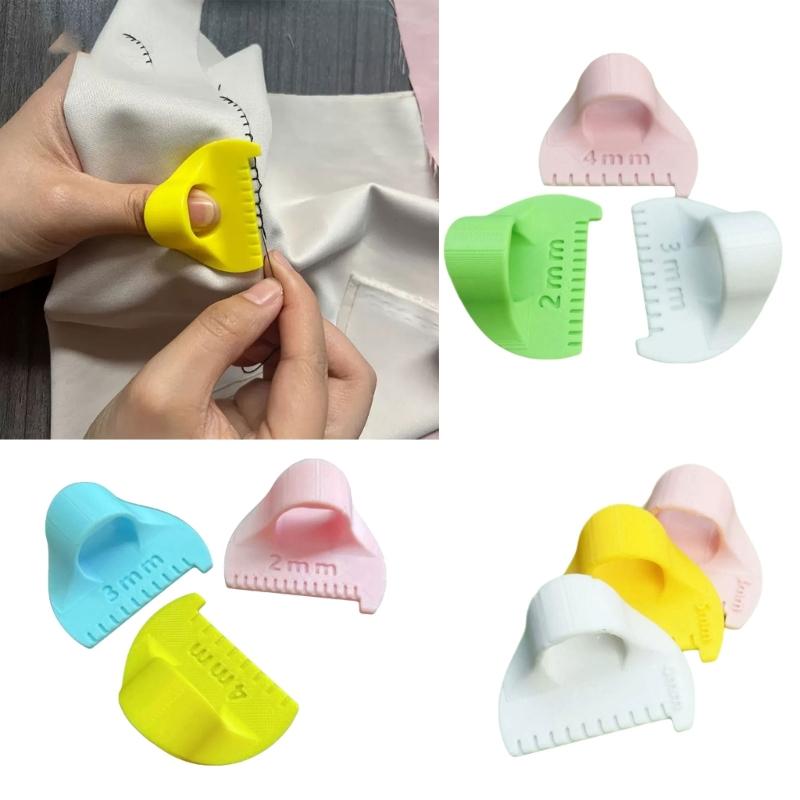 3Pcs Finger Quilting Ruler with Millimeter Scale Patchwork Tool Sewing Measuring Ruler For Fabric Stitching And Sewing