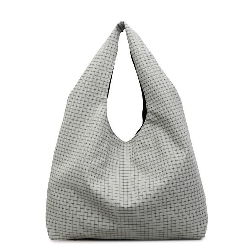Spring New College Style Light Plaid Large-capacity Shoulder Bag Korean Versatile Casual Portable Tote Bag