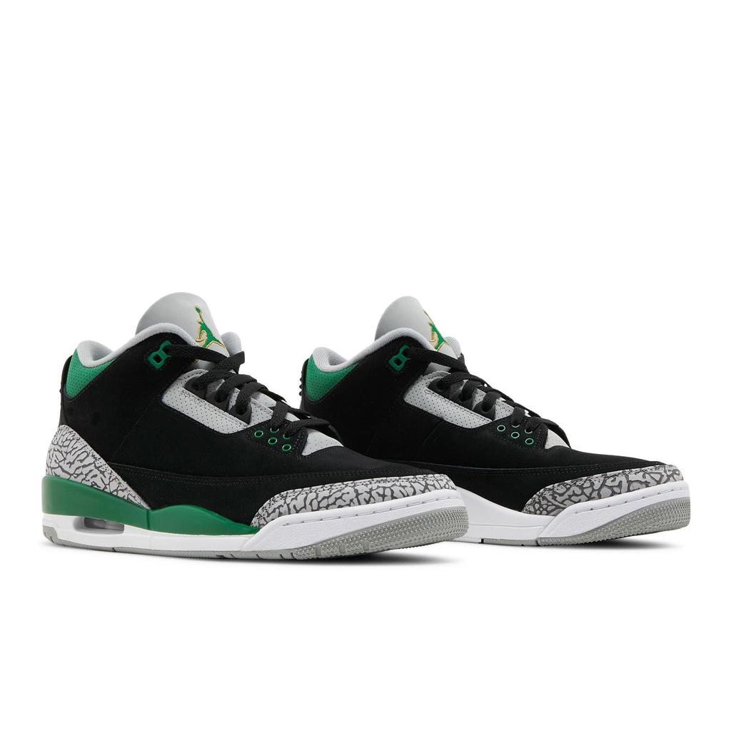 Air Jordan 3 Retro 'Pine Green' (Unisex) Black / Pine Green / Cement Grey / White Vintage Basketball Shoes CT8532 030