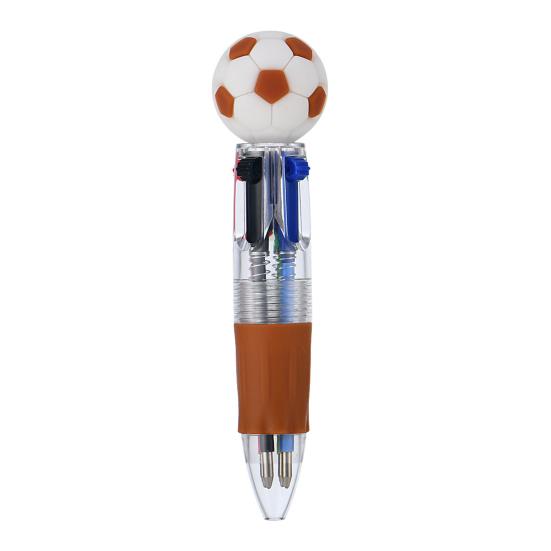 2Pcs Retractable Ballpoint Pen Cartoon Sports Ball 4-Color Mini Journal Pen with Football Basketball