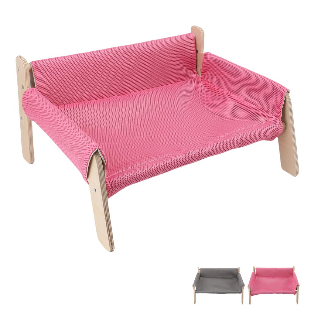 Elevated Cat Couch Wood Structure Stable Support Relaxing Strong Load Capacity Cat Sofa Bed for Home