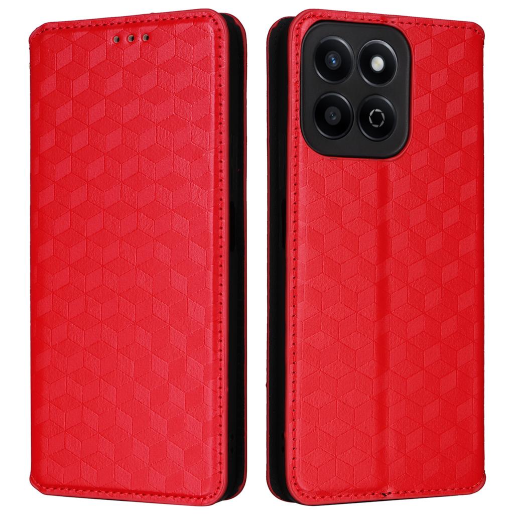 For Honor X7c 5G/X7c 4G/200 Smart 5G/Play 60 Plus 5G/Play 9T Case Rhombus Imprint PU Leather Phone Wallet Cover
