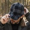 Унисекс Ретро Клетчатая Бейсболка Теплая Уличная Повседневная Шляпа для Мужчин и Женщин