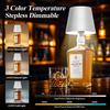 Wireless Bottle Lamp Shade White - Portable LED Wine Bottle Lamp with Stopper, 3 Color Stepless Dimming Rechargeable Touch Wine Bottle Lights for Any