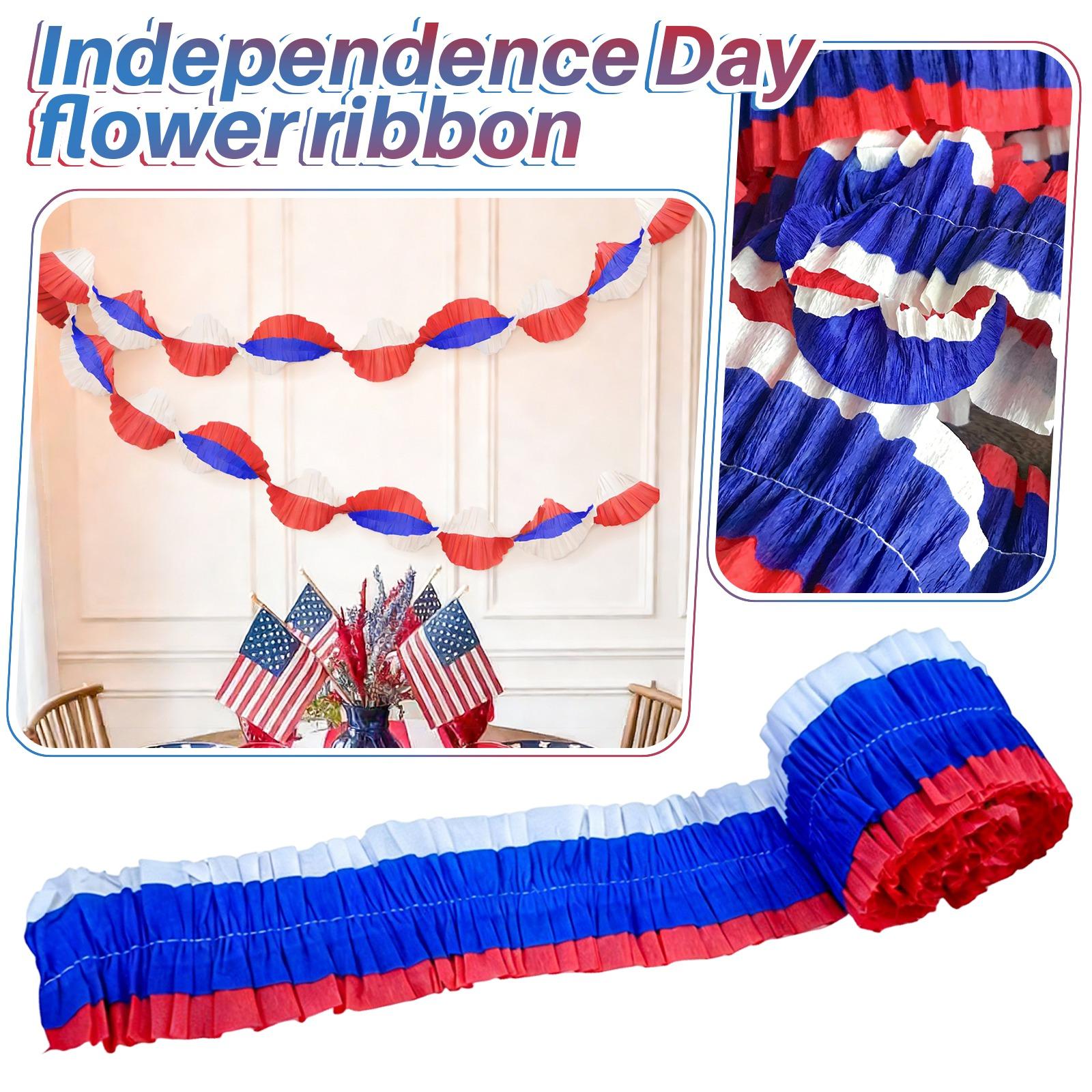 

250th Anniversary Of The America Independence Day Crepe Paper Roll Party - Streamer And Ribbon Decorations One Size