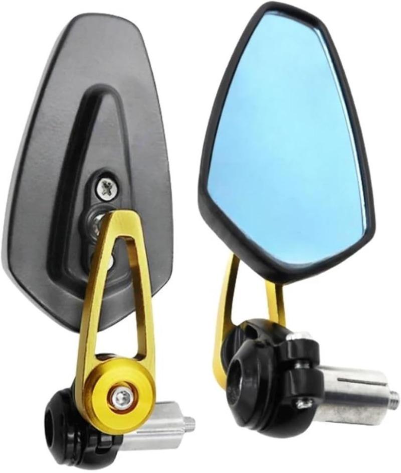 

1 пара 7/8 22 мм мотоциклетных зеркал заднего вида Универсальные зеркала на руль для скутера Аксессуары для зеркал заднего вида золотистый